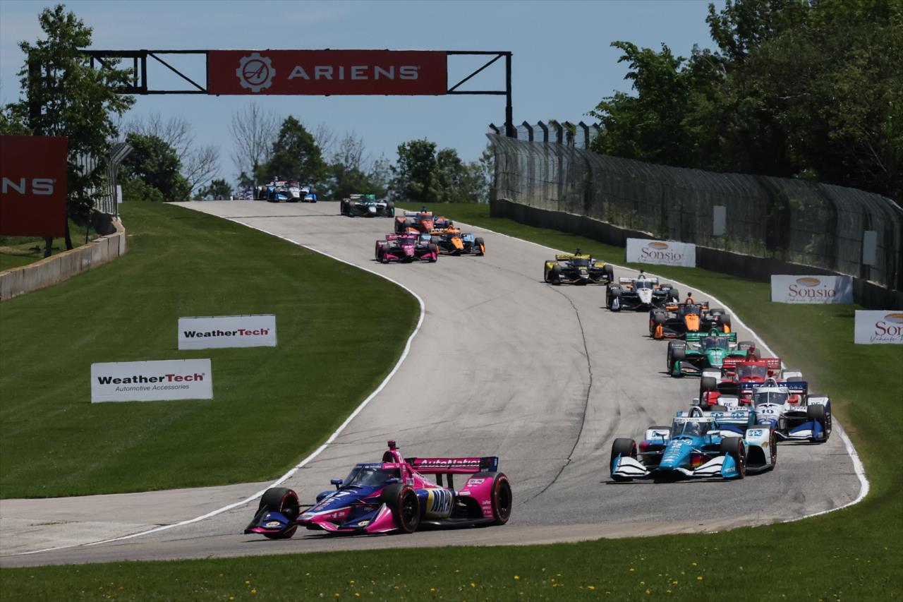 Alexander Rossi leads the field - Sonsio Grand Prix at Road America - By: Chris Owens -- Photo by: Chris Owens
